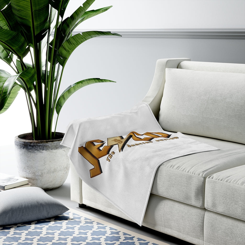 Jesco Gold Velveteen Plush Blanket
