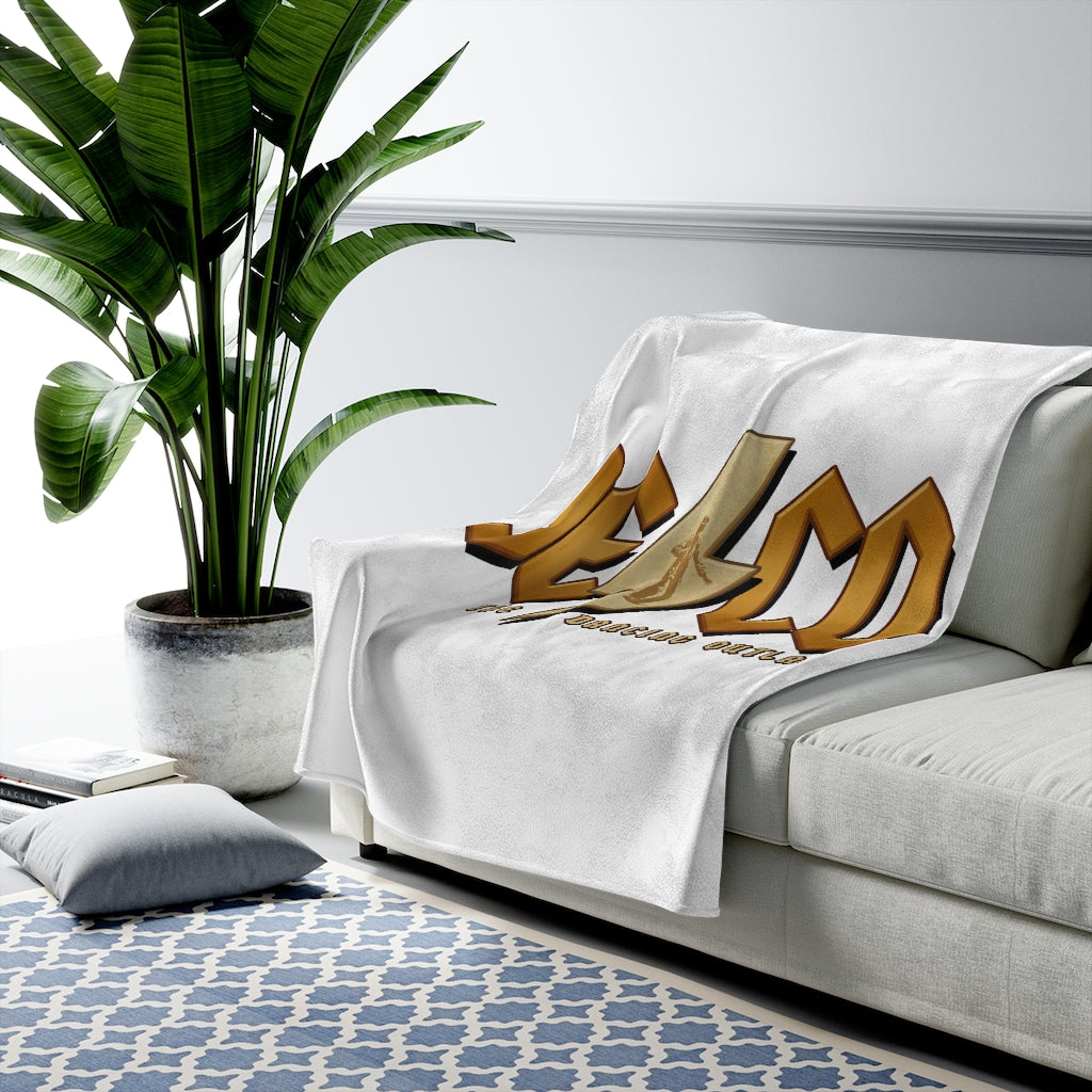 Jesco Gold Velveteen Plush Blanket