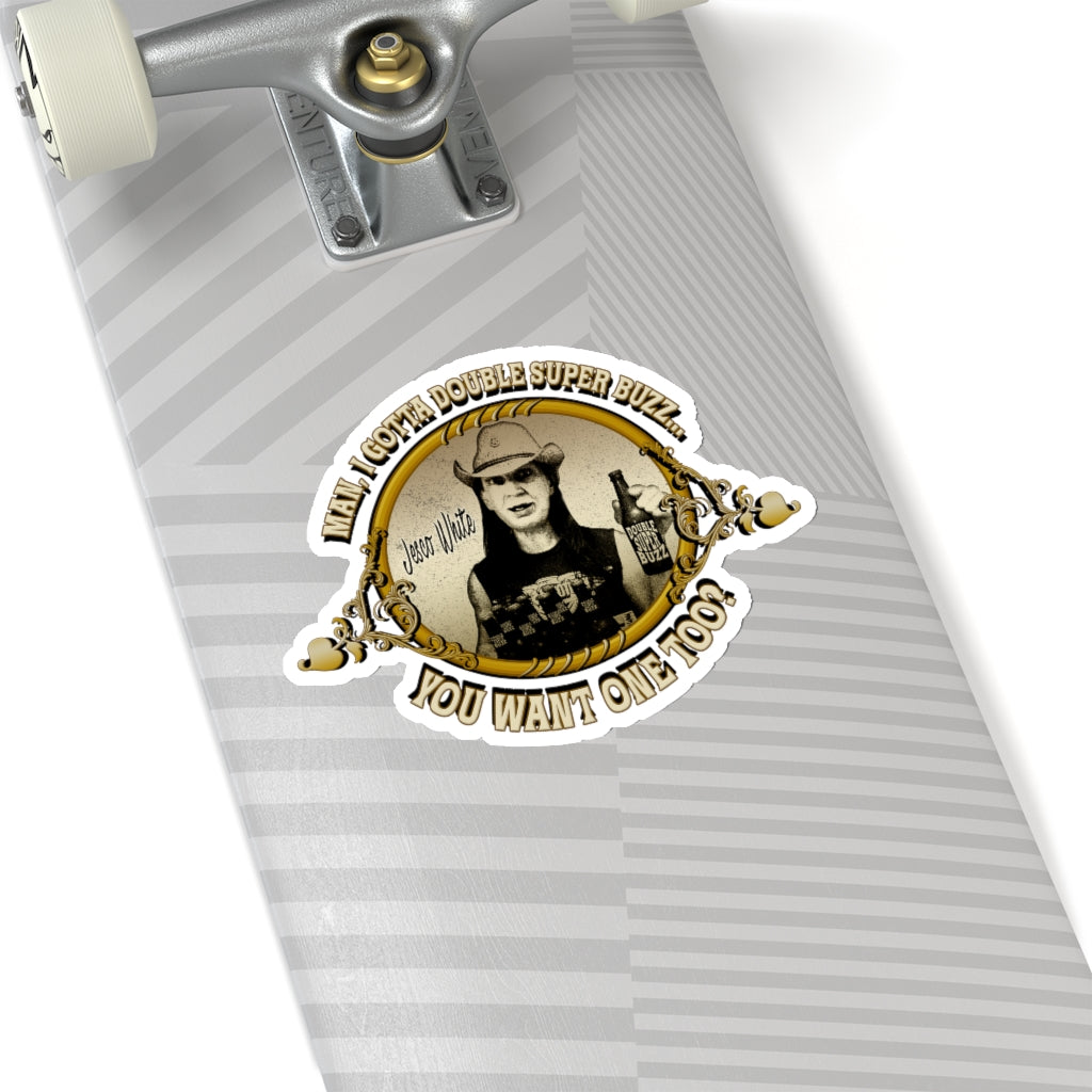 Double Super Buzz Kiss-Cut Stickers