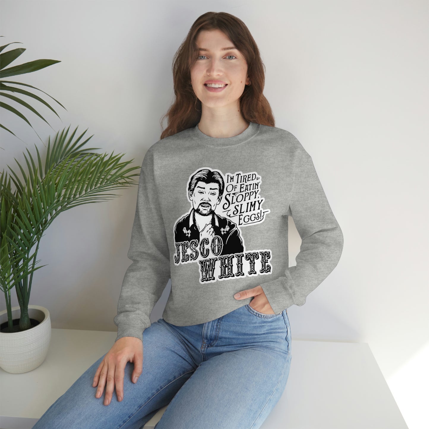 Tired Of Eggs Heavy Crewneck Sweatshirt