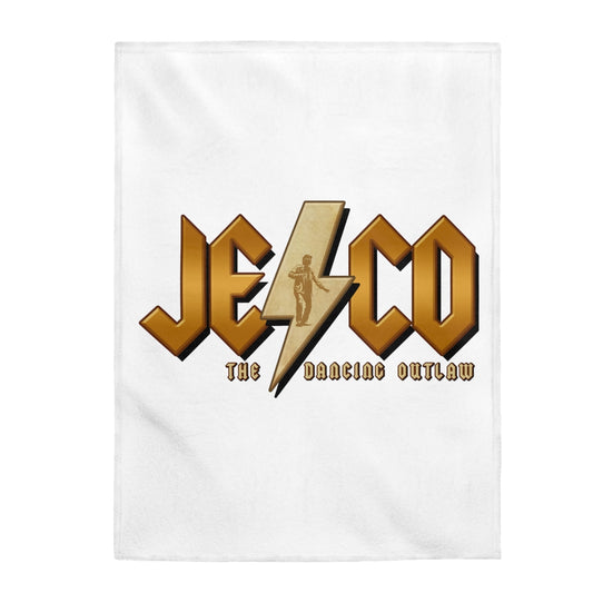 Jesco Gold Velveteen Plush Blanket