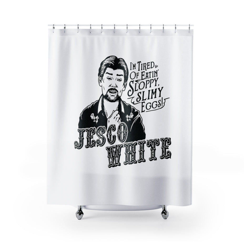 Tired Of Eggs Shower Curtains