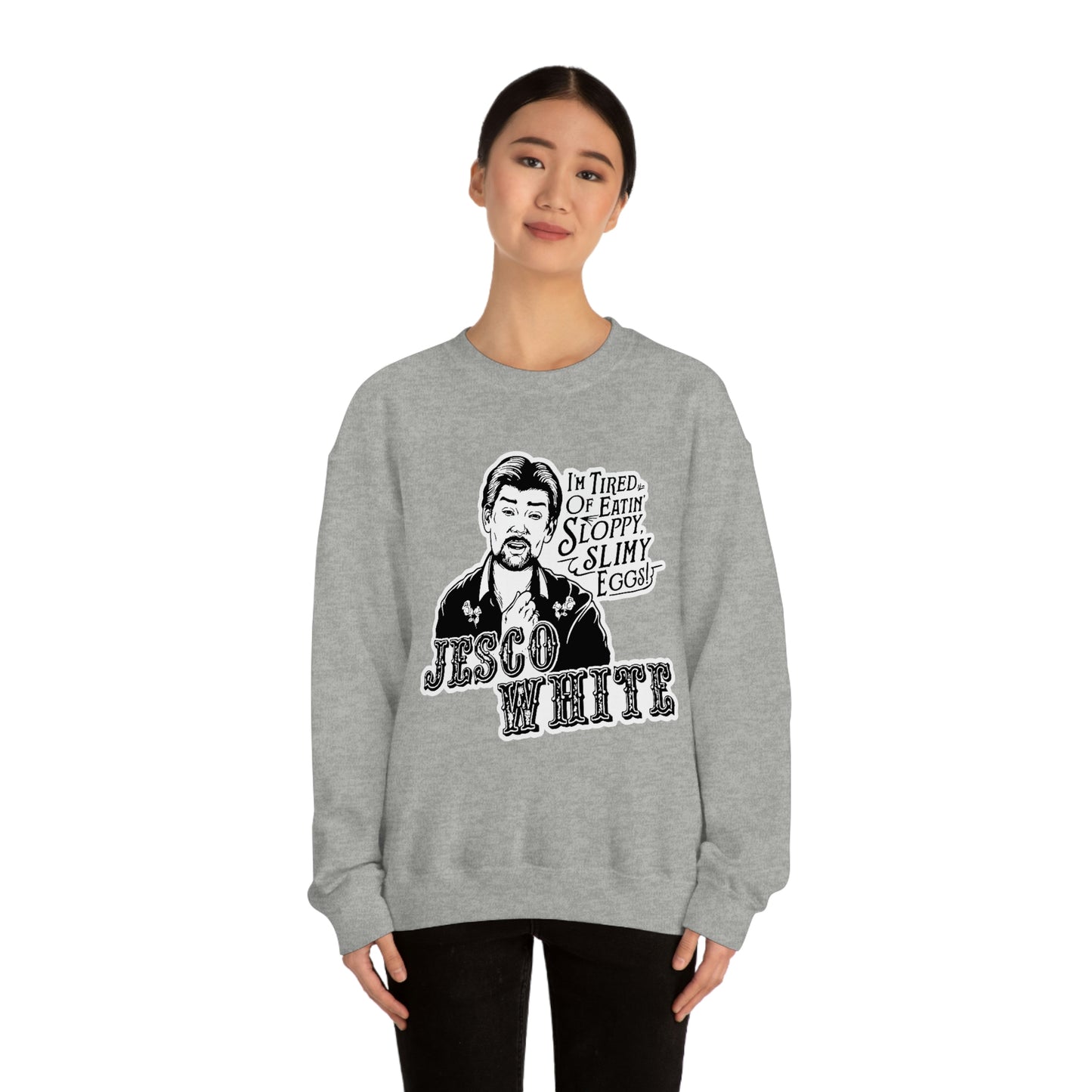 Tired Of Eggs Heavy Crewneck Sweatshirt