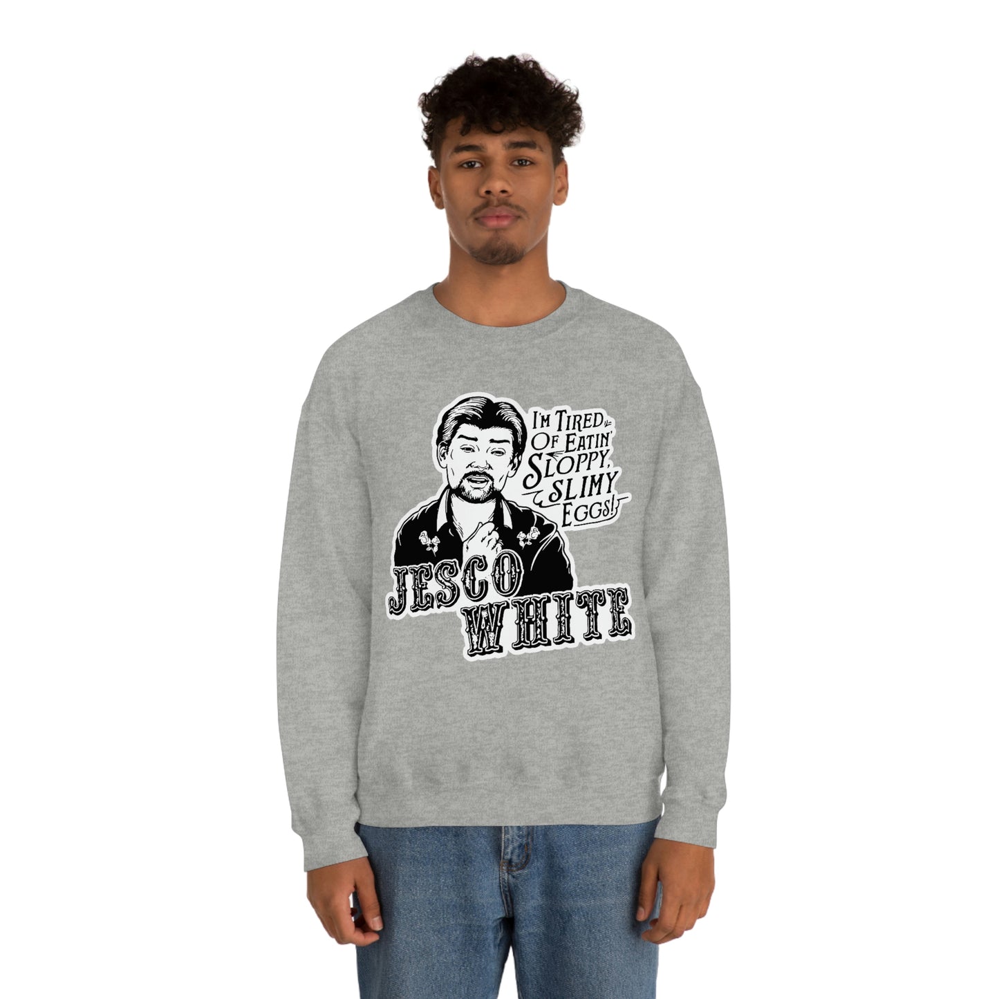 Tired Of Eggs Heavy Crewneck Sweatshirt