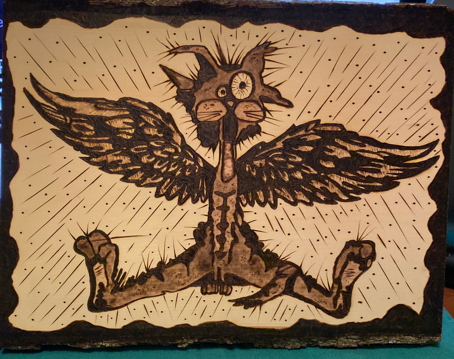 Wood Burned Plank 1#