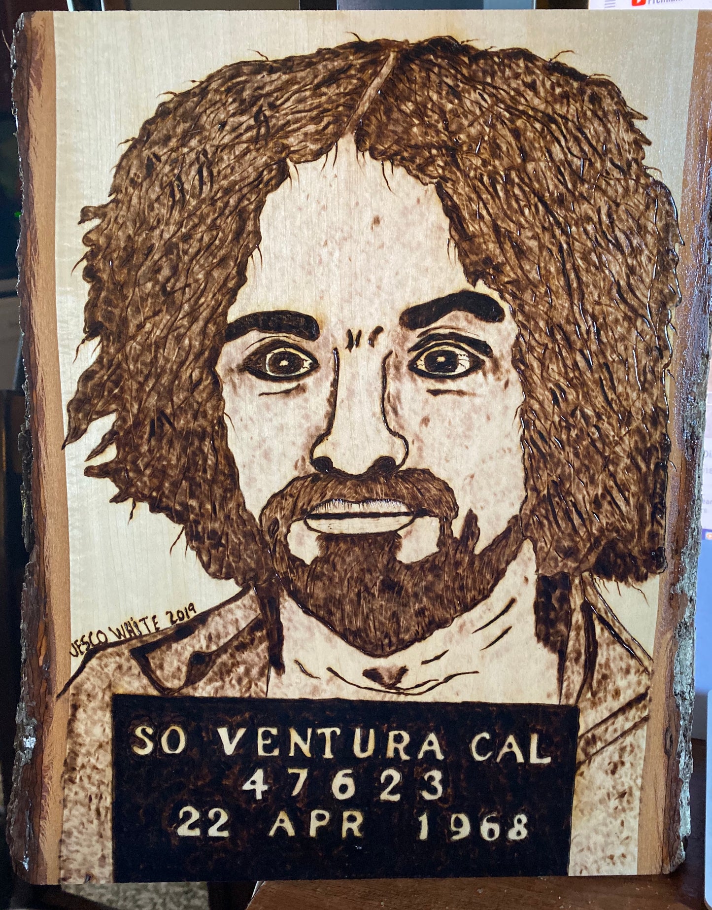 Wood Burned Plank 11#