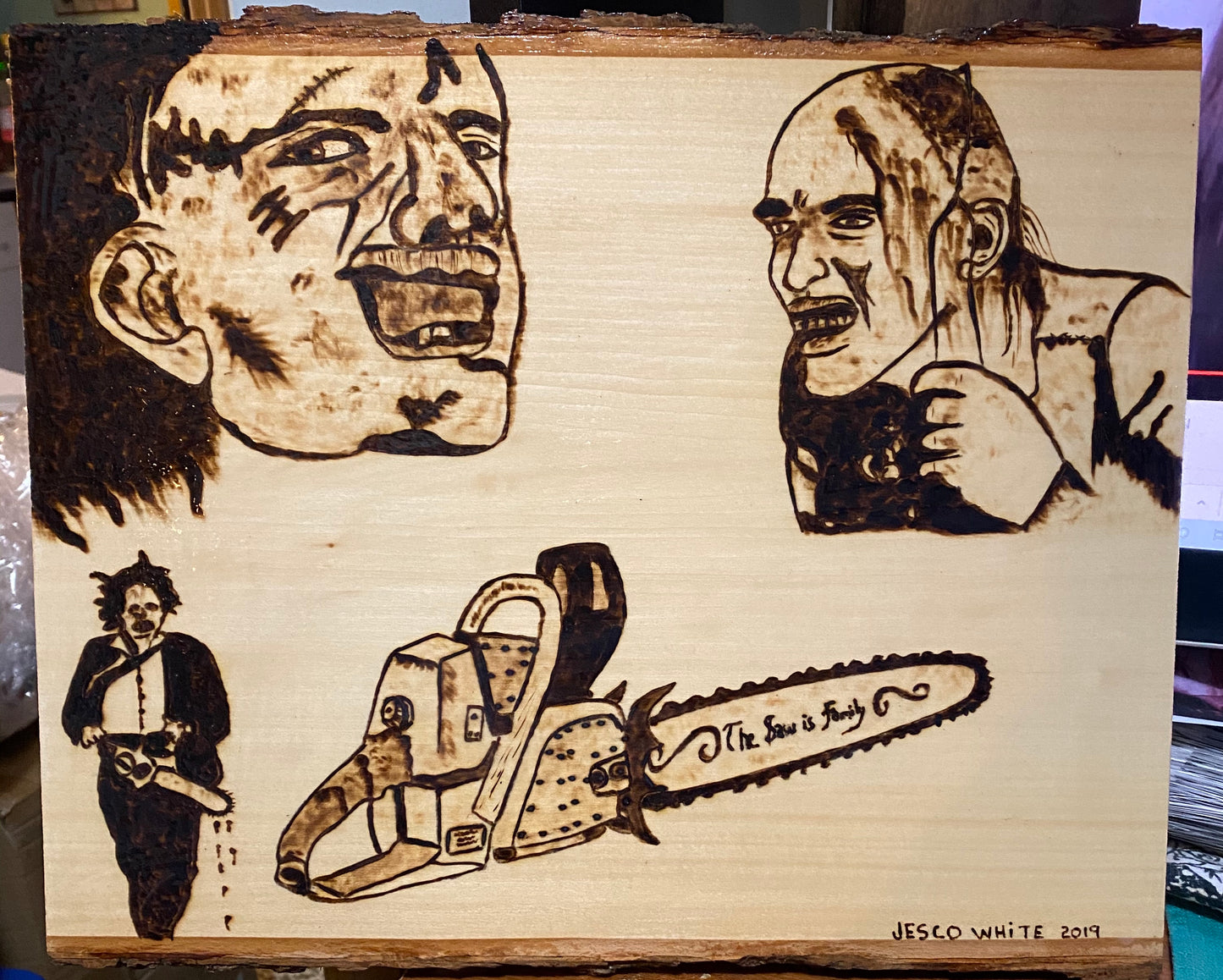 Wood Burned Plank 21#