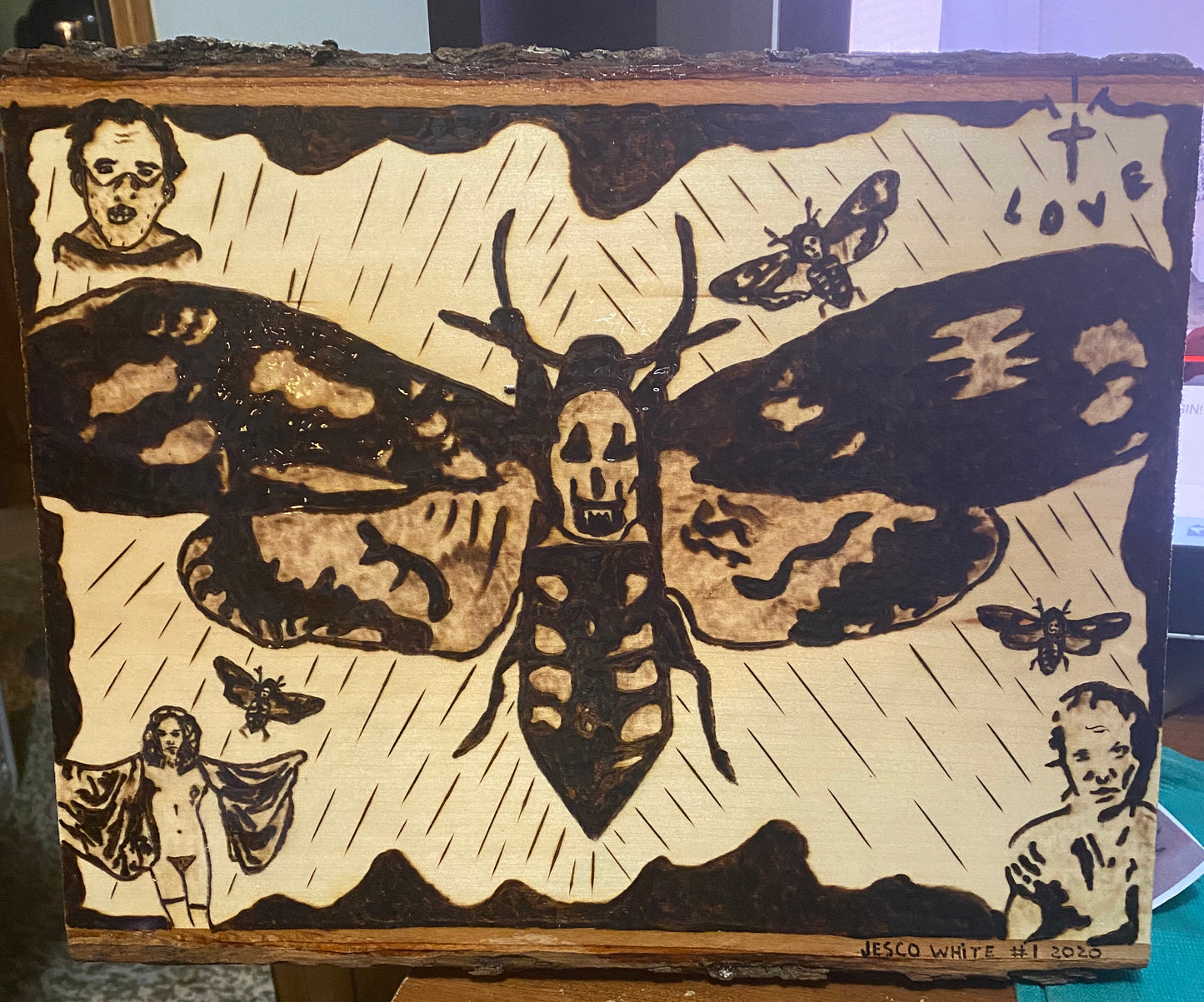 Wood Burned Plank 17#