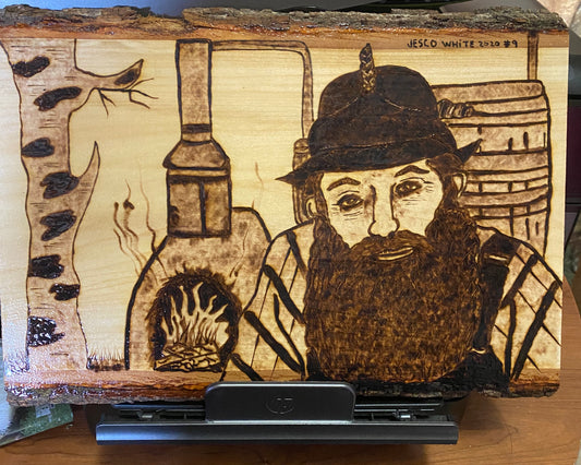 Wood Burned Plank 33#