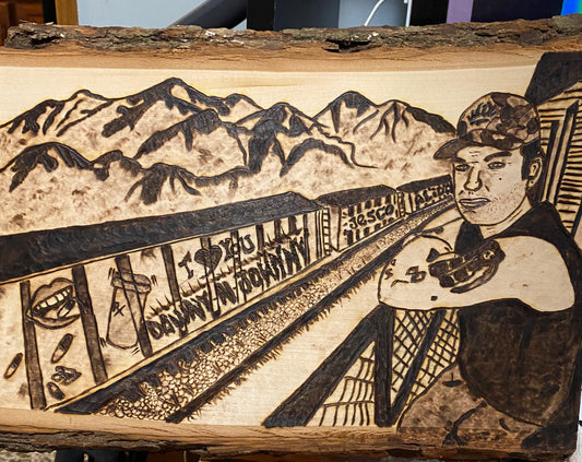 Wood Burned Plank 32#