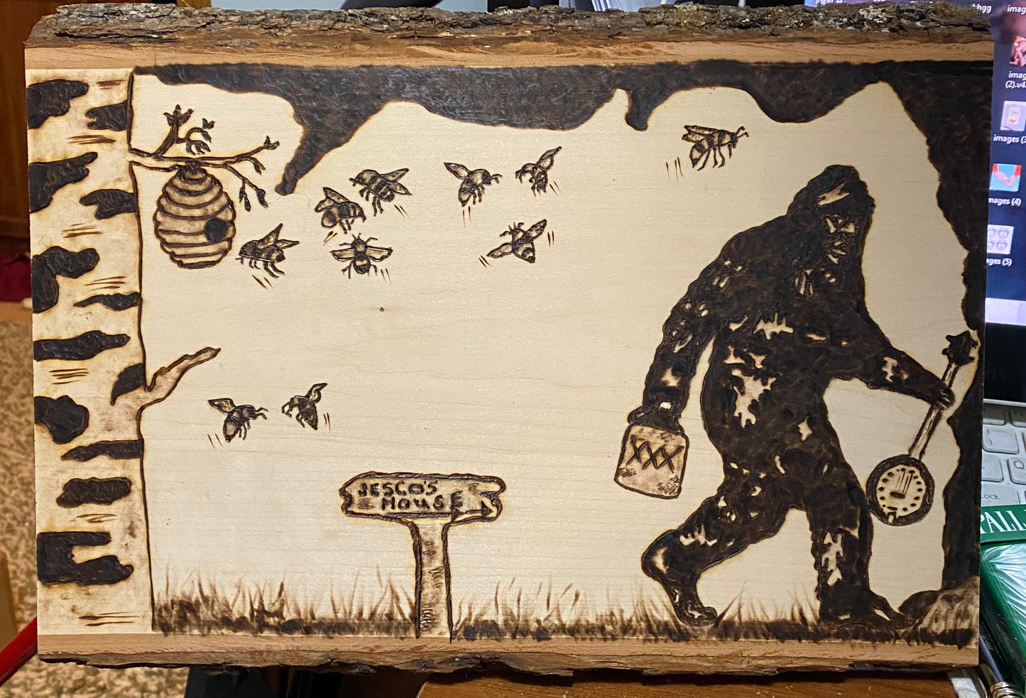 Wood Burned Plank 27#