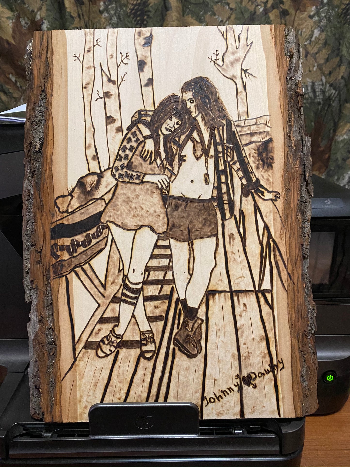 Wood Burned Plank 29#