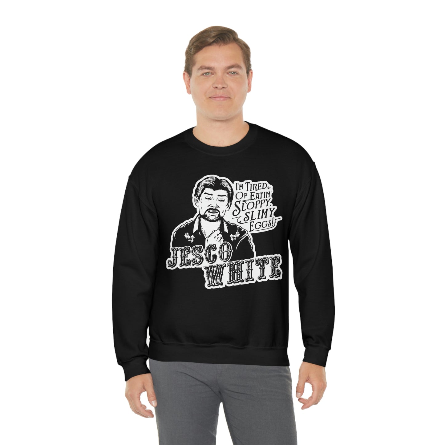 Tired Of Eggs Heavy Crewneck Sweatshirt