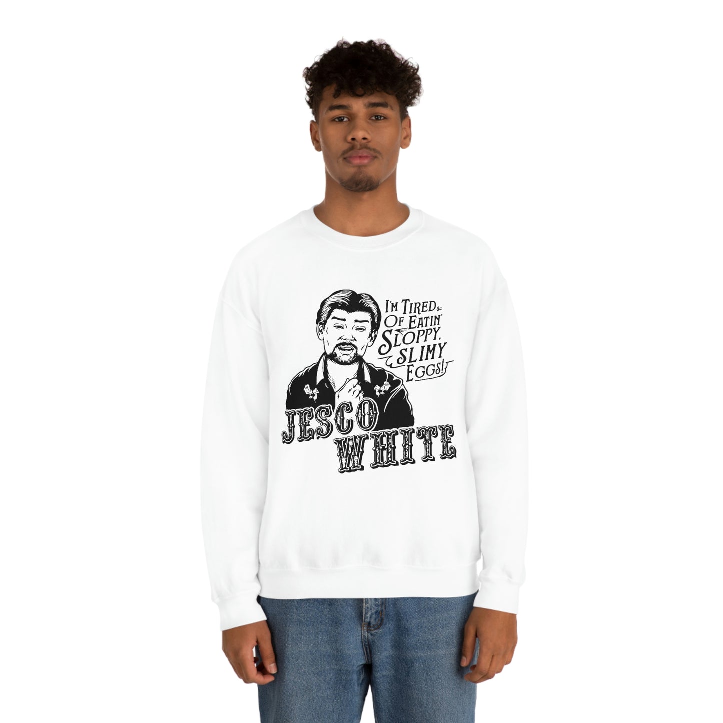 Tired Of Eggs Heavy Crewneck Sweatshirt