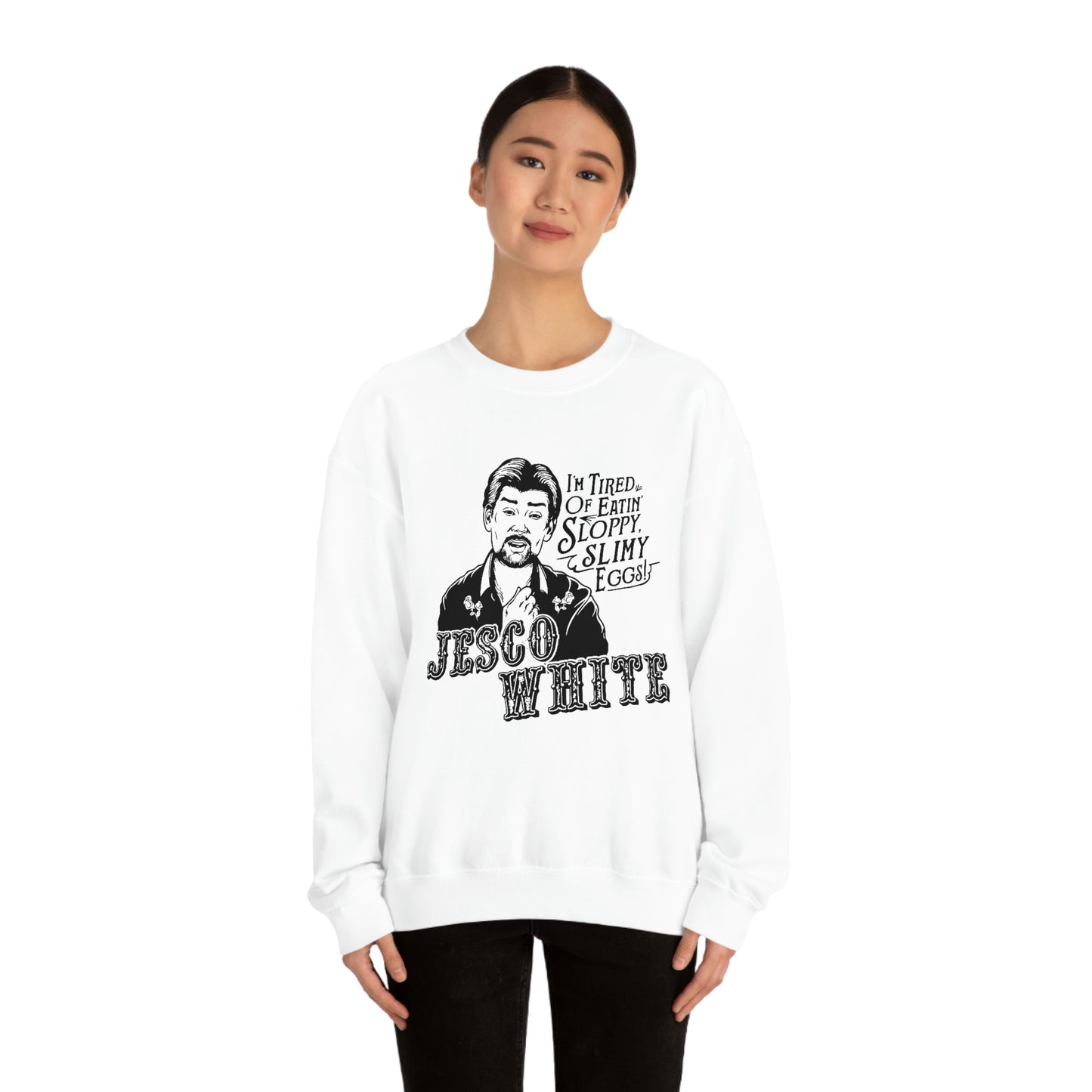 Tired Of Eggs Heavy Crewneck Sweatshirt