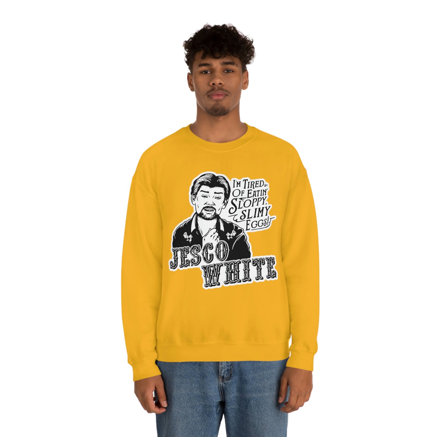 Tired Of Eggs Heavy Crewneck Sweatshirt